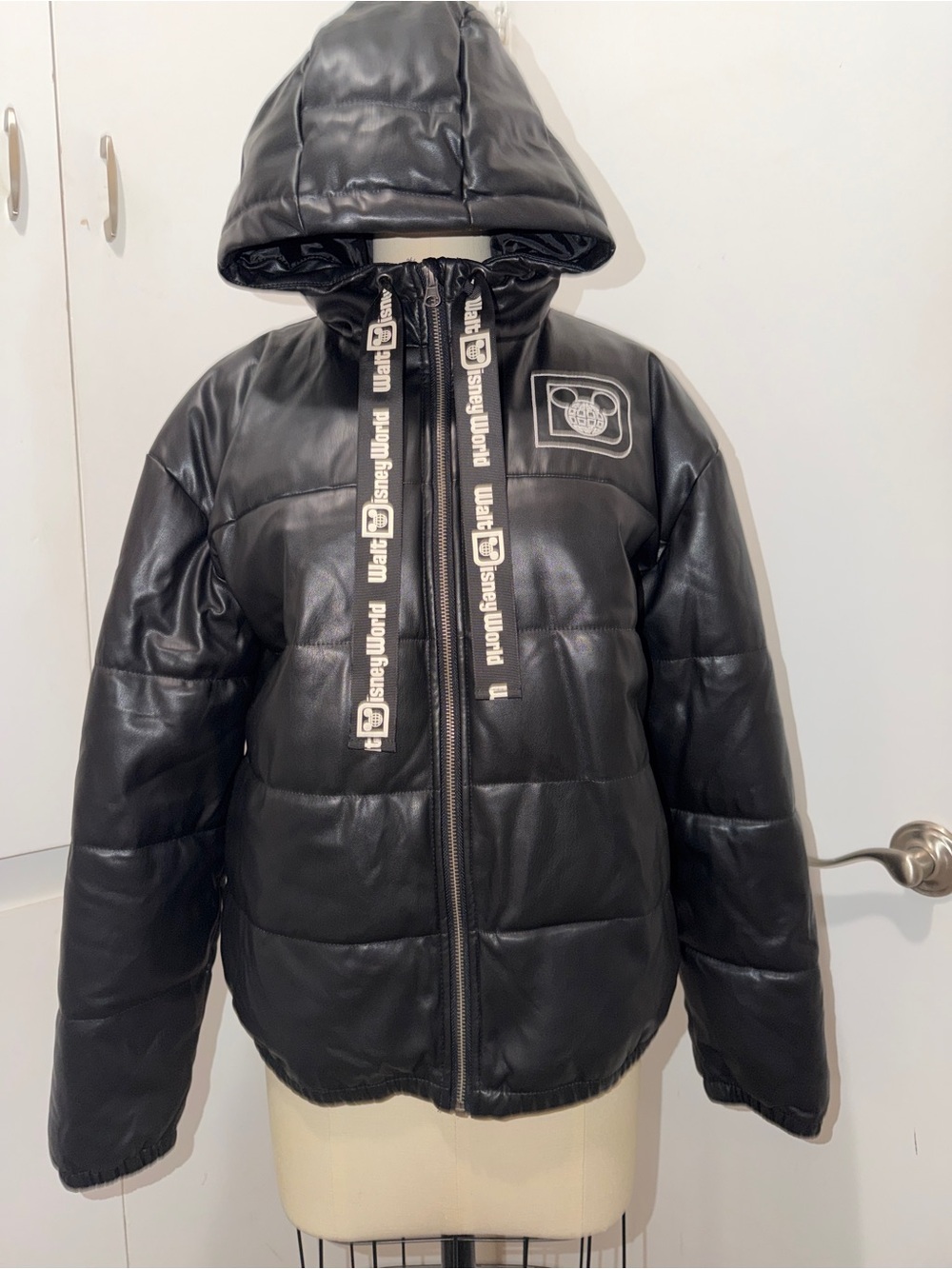 Black Disney World Puffer Jacket